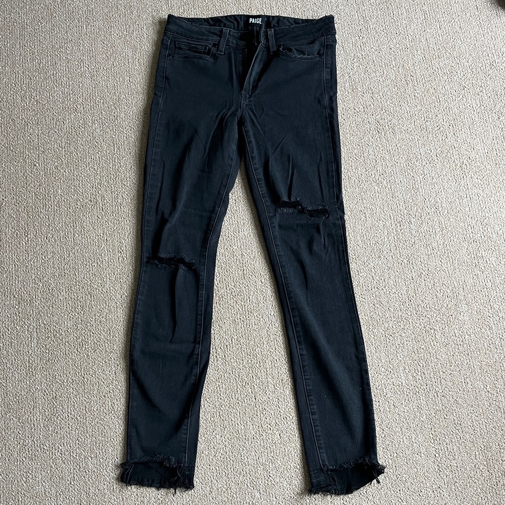 PAIGE Dark Denim Skinny Jeans